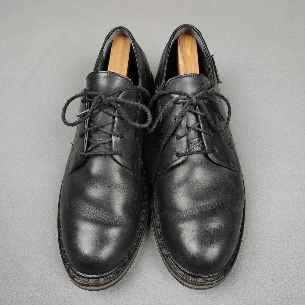 Mephisto Manko Black Leather Oxford Mens 10 Shoes Lace Up UK 9.5 Made In France